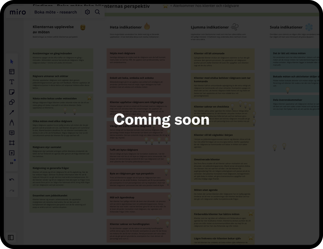 Screenshot of Insights in Miro